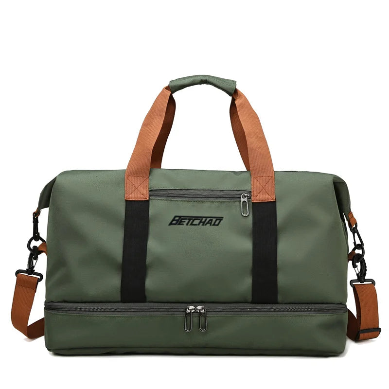 Expandable Large-Capacity Travel & Gym Bag | Weekender Duffel | Unisex green | Afrocentric