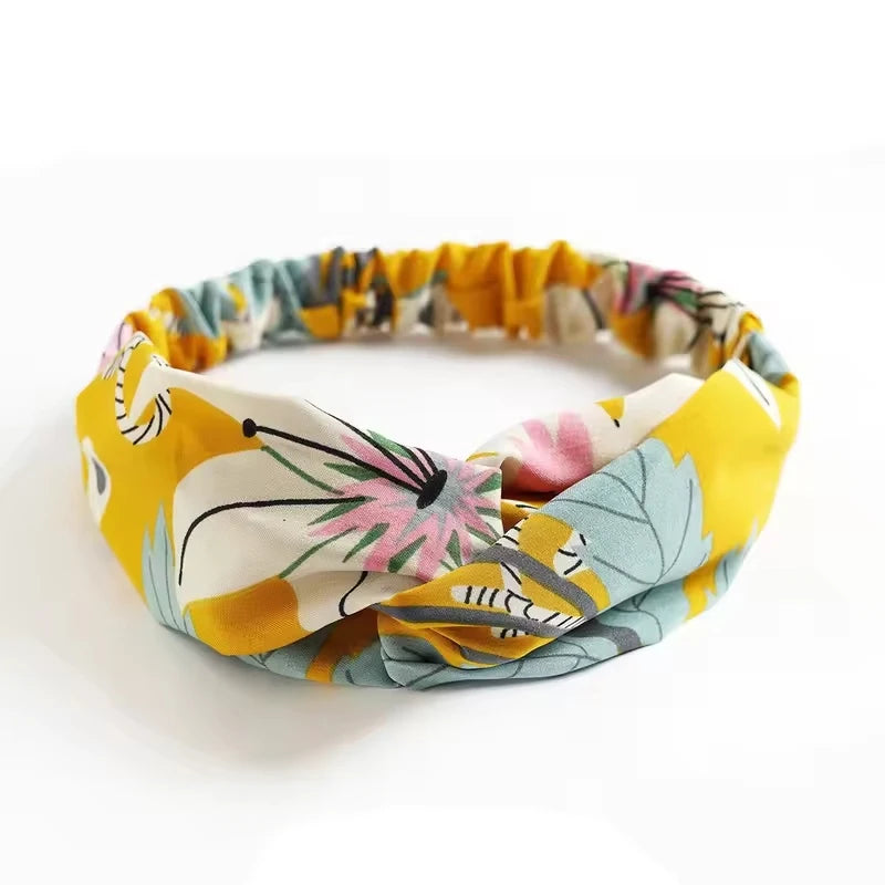 Boho Knot Elastic Headband | Cross Turban Hair Band for Women | Afrocentric