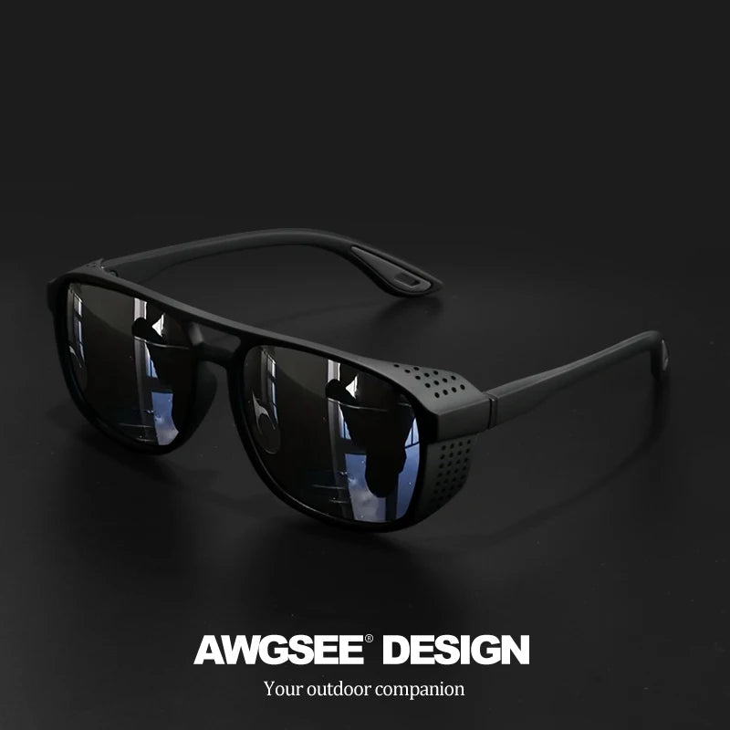 Polarized Sports Sunglasses | UV400 Mirror Lenses for Cycling, Running & Outdoor Sports C1 Black | Afrocentric