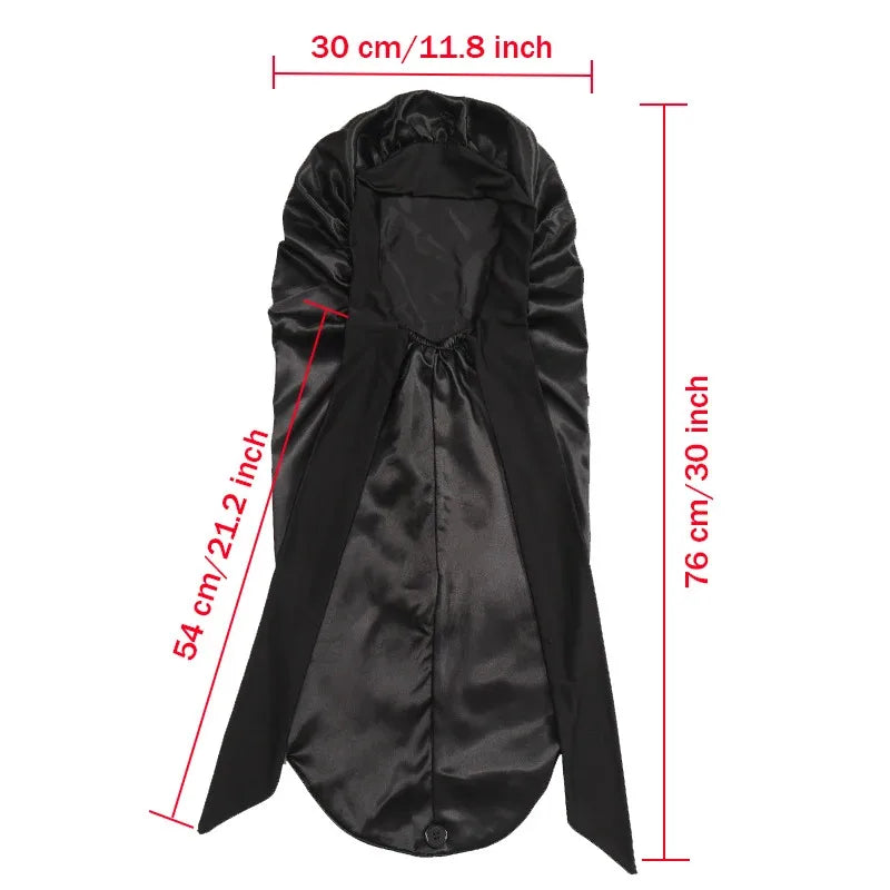 Long Satin Hair Bonnet - Extra Large Sleep Cap with Long Tie for Black Women All Hair Types | Afrocentric