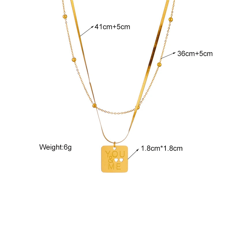 Multilayer Coin Pendant Necklace | Layered Chain for Women | Afrocentric