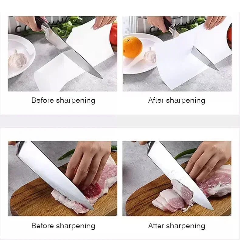 3-Stage Kitchen Knife Sharpener | Ceramic & Stainless Steel Handheld Sharpener | Afrocentric