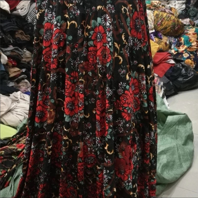 CWW/ Fashionable Velour Lace 5 Yards Soft Modern African Traditional Fabric Clothing Sewing. (0829 | Afrocentric