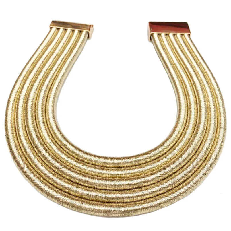 African Geometric Collar Necklace | Bold Statement Torque for Women | Afrocentric