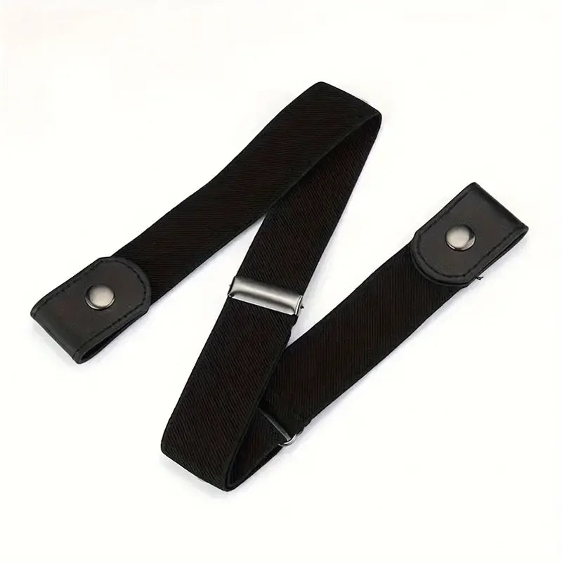 Invisible Elastic Belt | Traceless No-Show Waist Belt for Jeans, Trousers & More black | Afrocentric