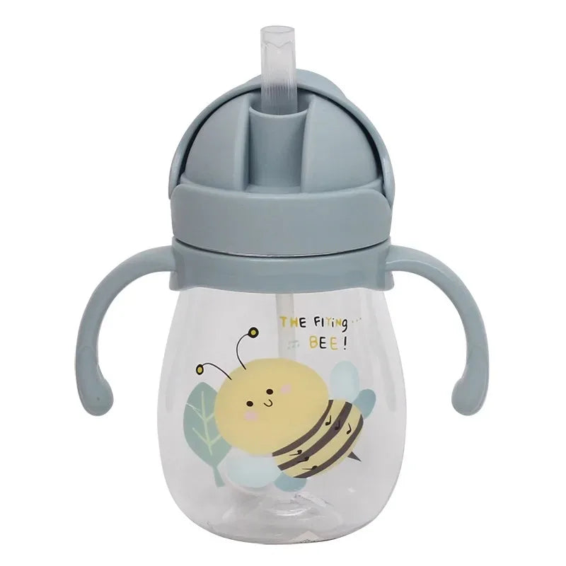 Baby Water Cup with Straw - Cute Anti-Choking Duckbill Infant Drinking Cup Bee | Afrocentric