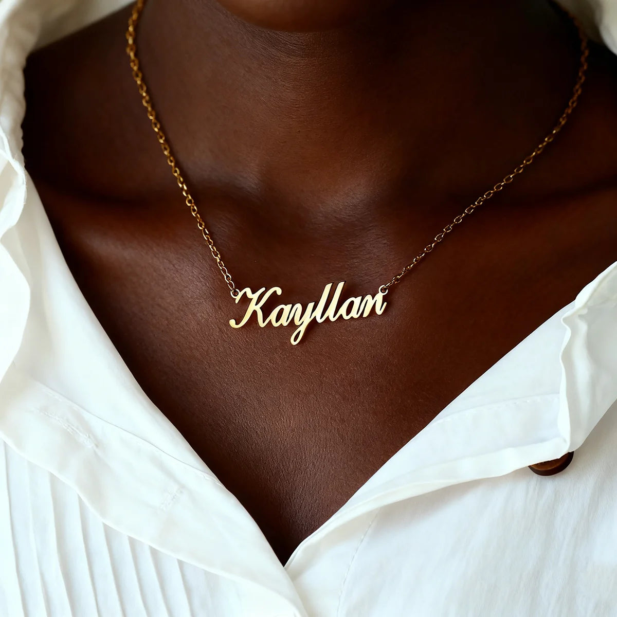 Custom Name Necklace for Women — Personalised Stainless Steel Pendant Style 1 | Afrocentric