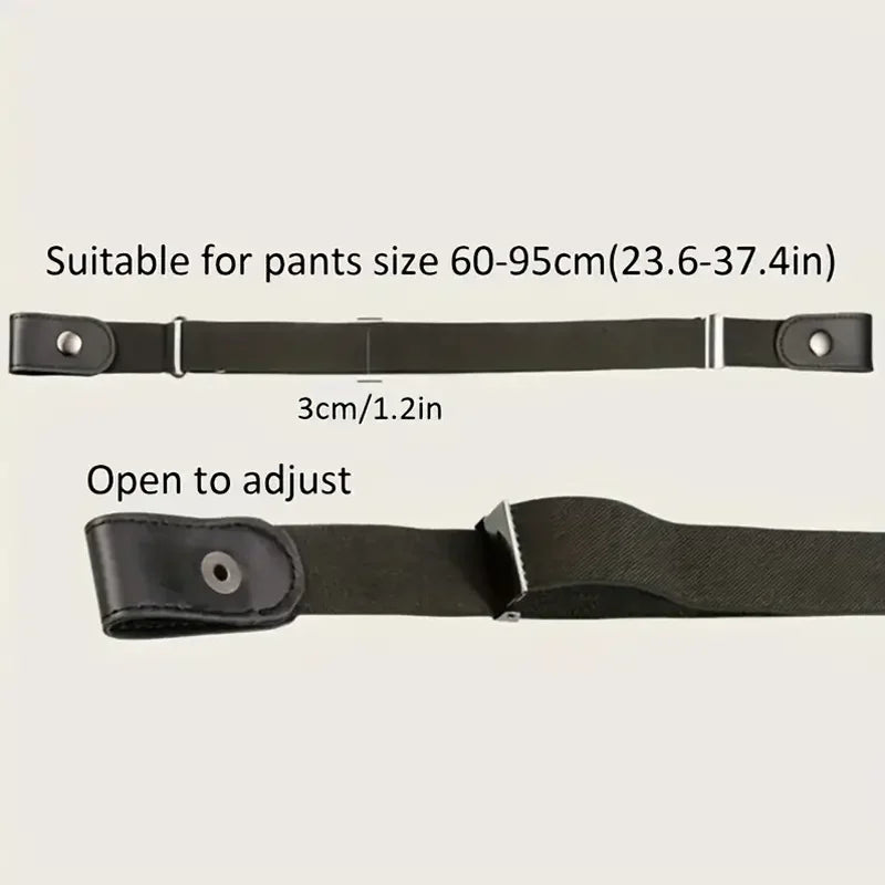 Invisible Elastic Belt | Traceless No-Show Waist Belt for Jeans, Trousers & More | Afrocentric
