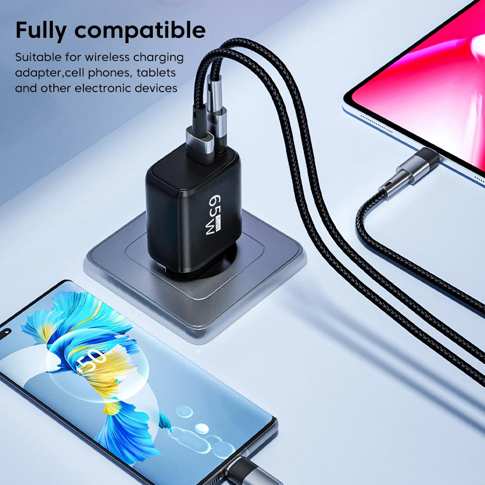 USB Charger 65W GaN Type C Fast Charging PD Power Adapter Quick Charger 3.0 For iPhone 15 Xiaomi POCO Samsung Oneplus | Afrocentric