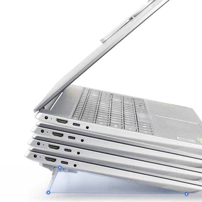 Mini Foldable Laptop Stand | 2-Pack | Self-Adhesive | 2 Adjustable Angles | Afrocentric