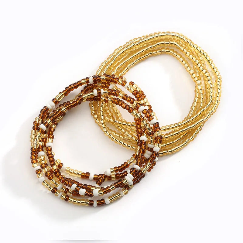 African Belly Bead Waist Chain Set | Afrocentric