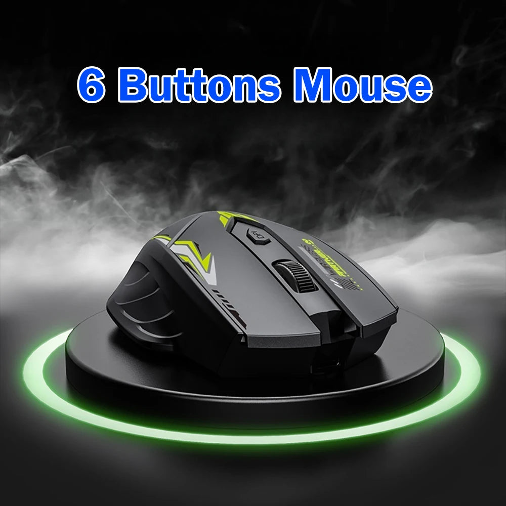 Bluetooth 5.4 Dual-Mode Wireless Mouse | 6 Buttons | Rechargeable | PC & Mac | Afrocentric