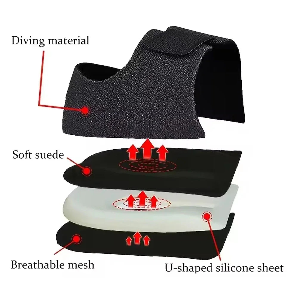Plantar Fasciitis Heel Spur Support Insoles - U-Shaped Silicone Gel Heel Cups for Pain Relief | Afrocentric