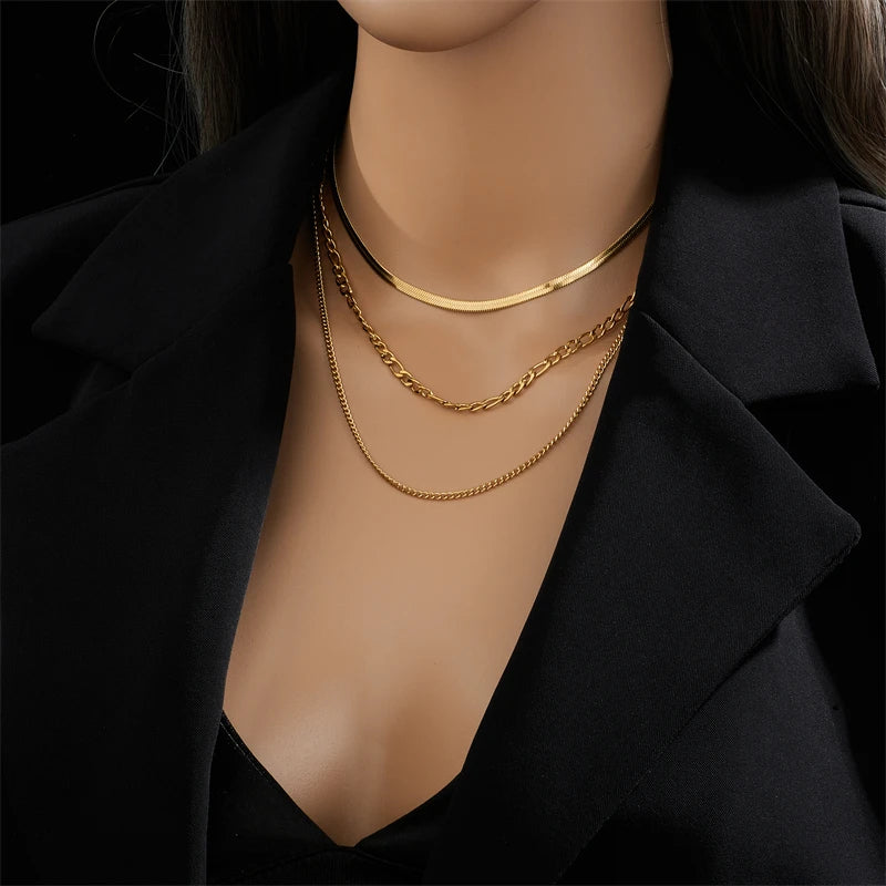 Multilayer Coin Pendant Necklace | Layered Chain for Women | Afrocentric