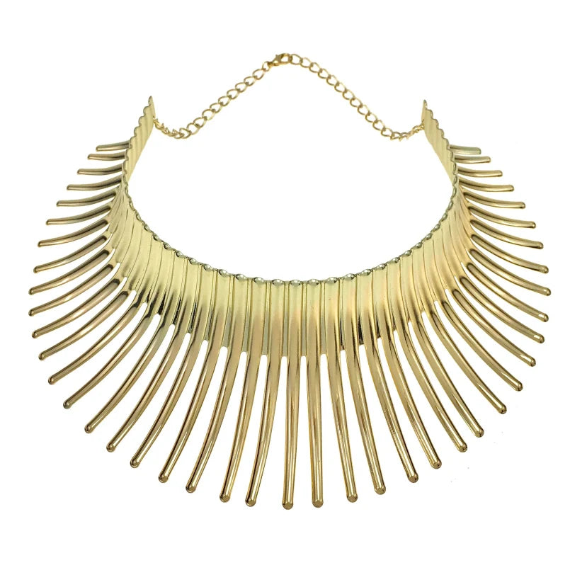 African Geometric Collar Necklace | Bold Statement Torque for Women | Afrocentric