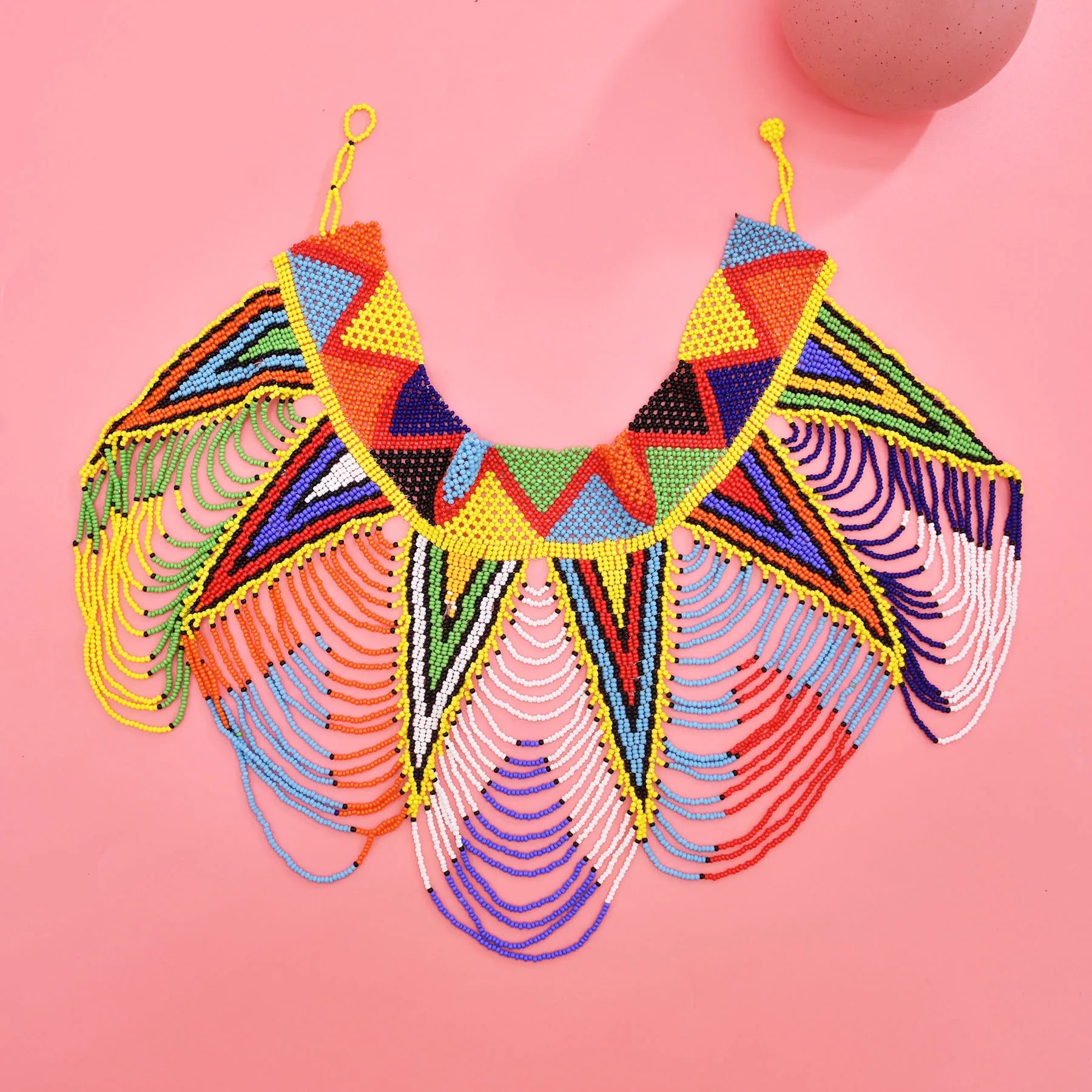 African Zulu Beaded Collar Necklace | Afrocentric