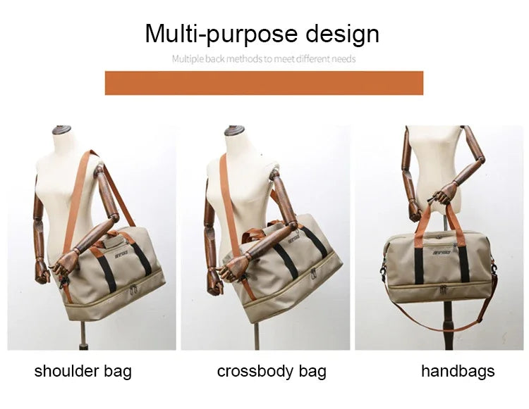 Expandable Large-Capacity Travel & Gym Bag | Weekender Duffel | Unisex | Afrocentric
