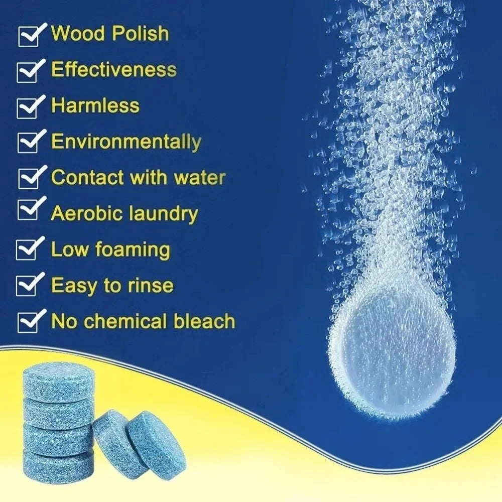 Car Windscreen Cleaner Effervescent Tablets | Concentrated | 10–300 pcs | Afrocentric