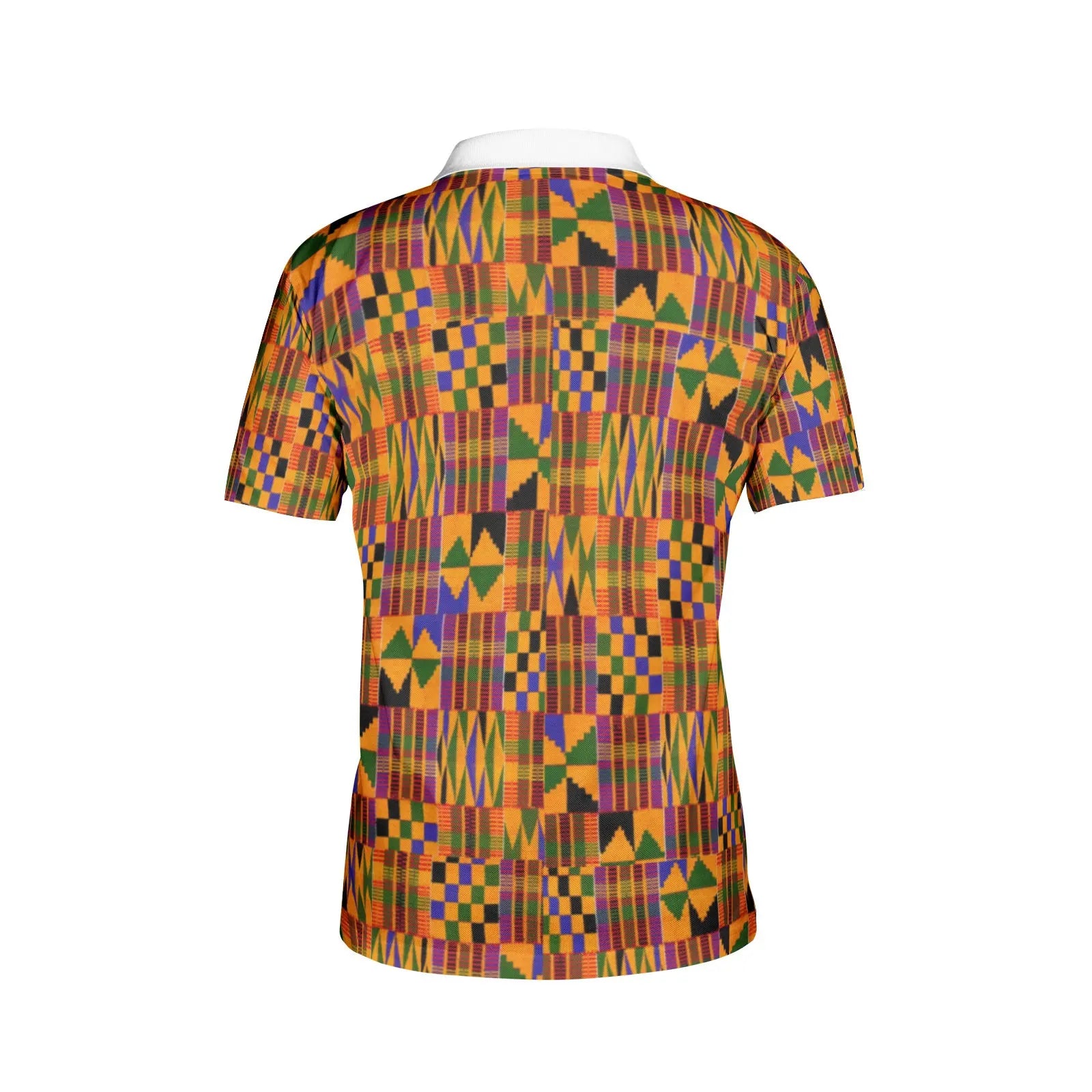 Kente African Print Men's Polo Shirt — Colourful Classic Style | Afrocentric