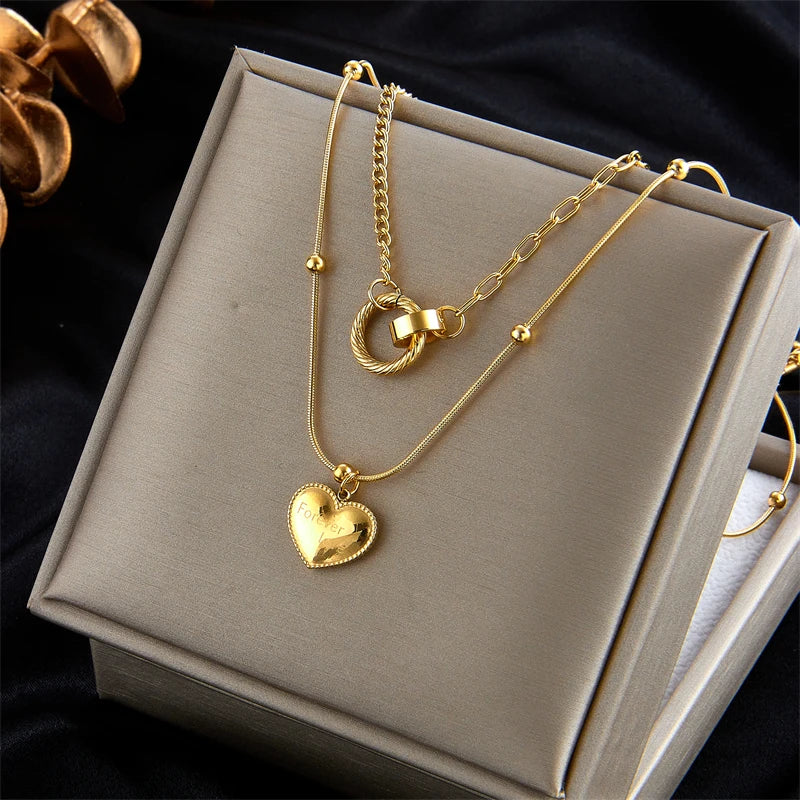 Multilayer Coin Pendant Necklace | Layered Chain for Women | Afrocentric