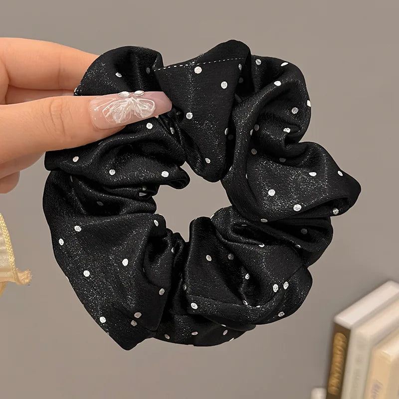 Polka Dot Scrunchie Set | Elastic Hair Ties for Women | Afrocentric