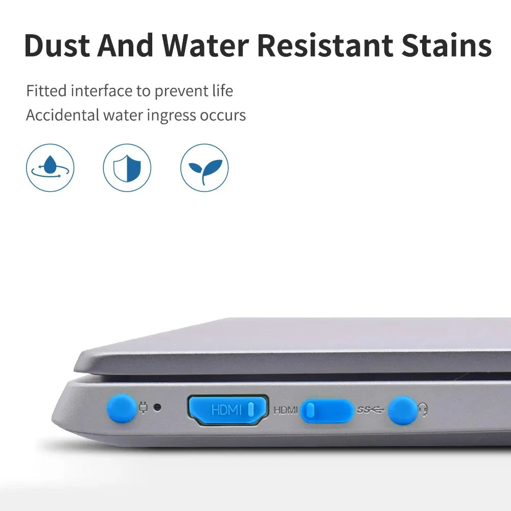 USB-C Dust Protector Caps | Silicone Anti-Dust Plug Set for Laptop | Afrocentric