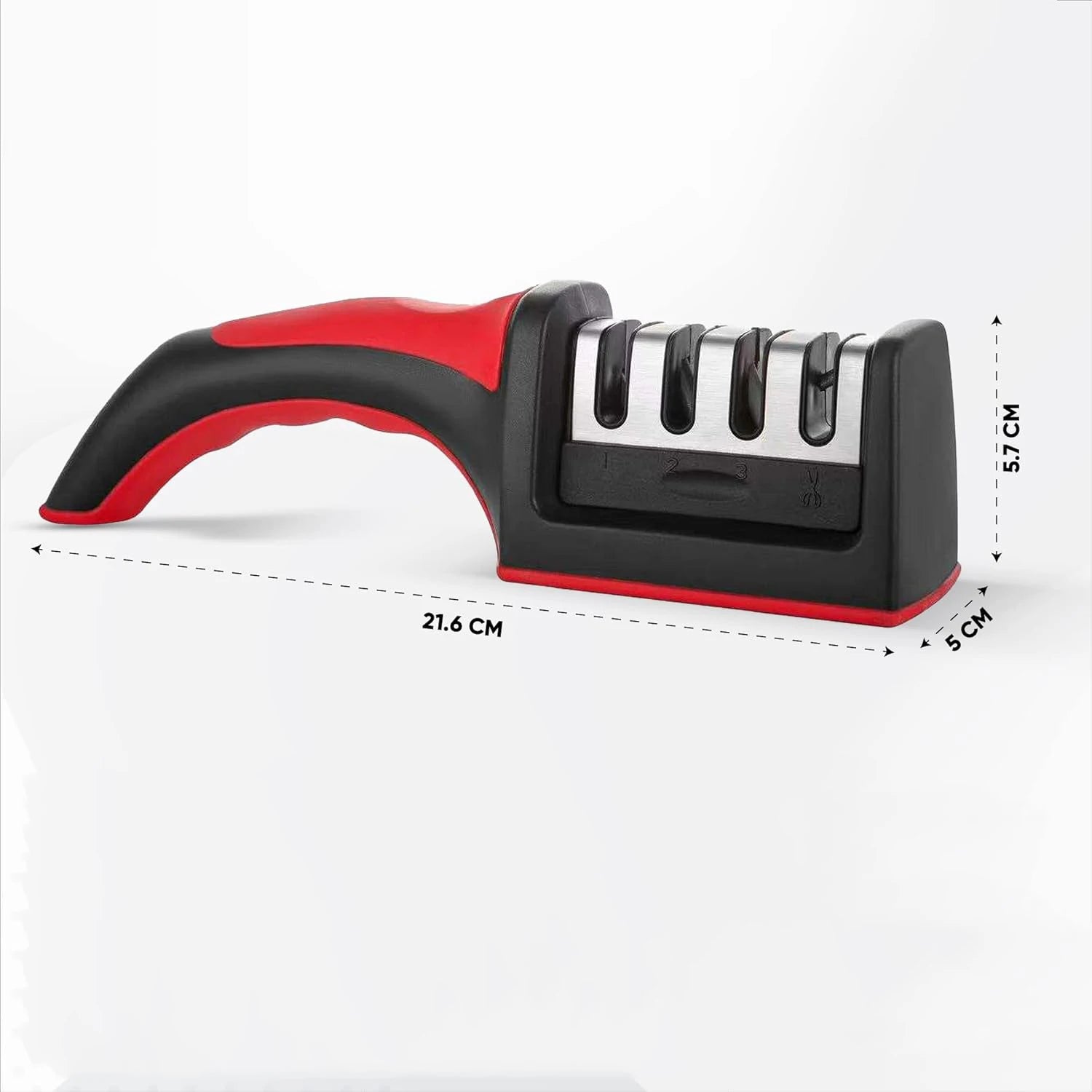 3-Stage Kitchen Knife Sharpener | Ceramic & Stainless Steel Handheld Sharpener | Afrocentric