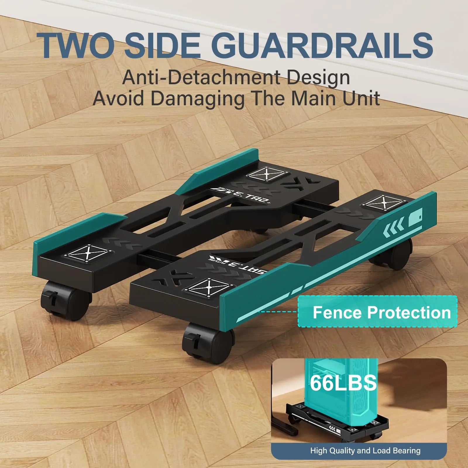 Adjustable CPU Stand with Wheels | Mobile PC Tower Desktop Floor Stand | Afrocentric