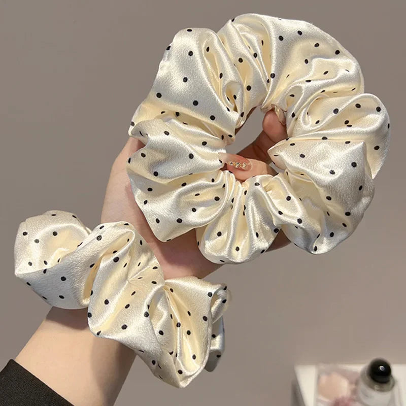 Polka Dot Scrunchie Set | Elastic Hair Ties for Women | Afrocentric