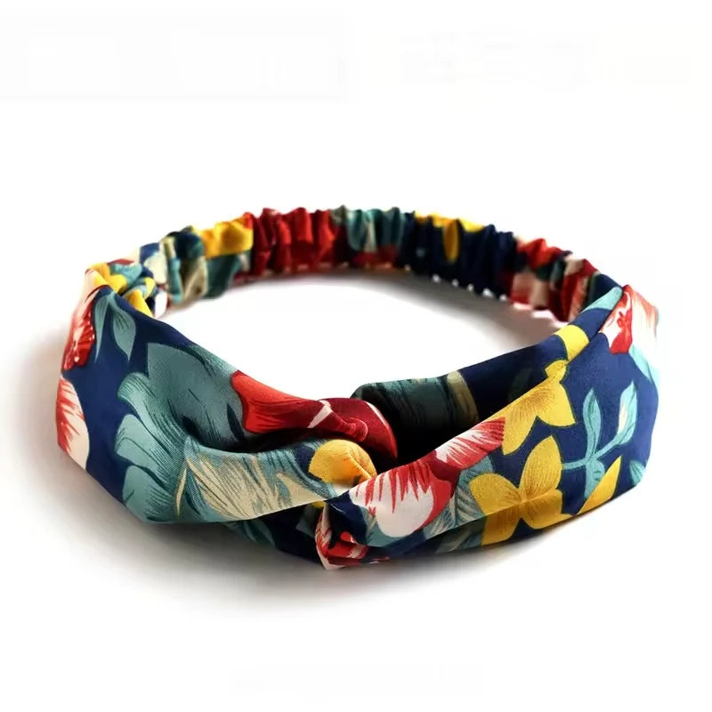 Boho Knot Elastic Headband | Cross Turban Hair Band for Women 45 | Afrocentric