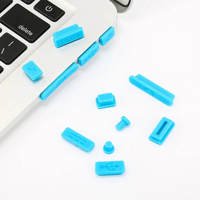 Silicone Laptop Port Dust Plugs | 16-Piece Universal Anti-Dust Cover Set | Afrocentric
