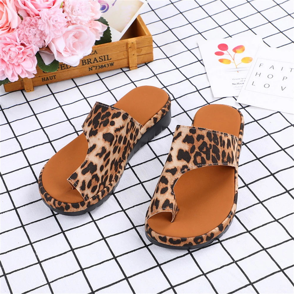 Women Summer Orthopedic Sandals - Comfy Platform Flat Bunion Corrector Slippers | Afrocentric
