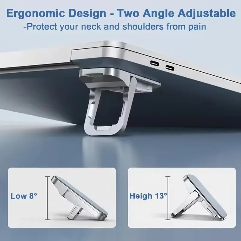 Mini Foldable Laptop Stand | 2-Pack | Self-Adhesive | 2 Adjustable Angles | Afrocentric