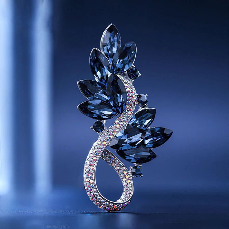 Luxury Rhinestone Corsage Brooch | Crystal Geometric Brooch Pin for Women | Afrocentric