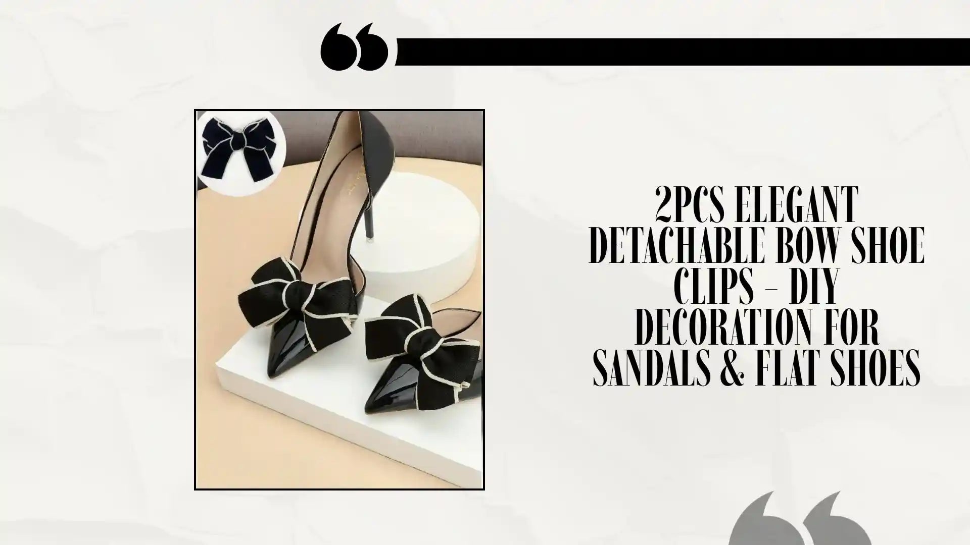 2pcs Elegant Detachable Bow Shoe Clips - DIY Decoration for Sandals &amp; Flat Shoes by@Outfy